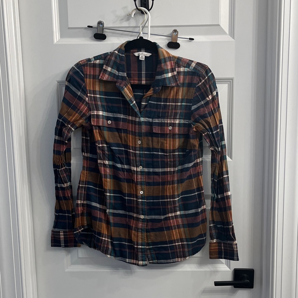L.L. Bean Multicolor Plaid Women's Top